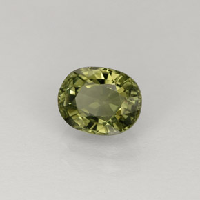 Turmalina verde natural 1,00ct, corte oval, VVS-VS