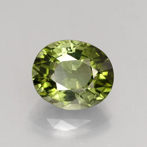 Turmalina verde natural 1,06ct, corte oval, VVS-VS
