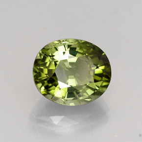Turmalina verde natural 1,06ct, corte oval, VVS-VS