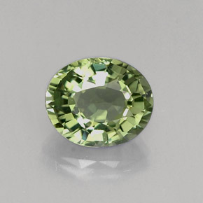 Turmalina verde natural 0,86ct, corte oval, VVS