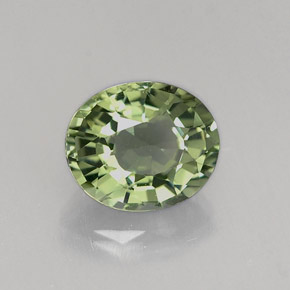 Turmalina verde natural 0,86ct, corte oval, VVS