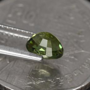 Turmalina verde natural 1,05ct, corte oval, VS