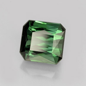 Turmalina verde natural 2,07ct, corte esmeralda, VVS
