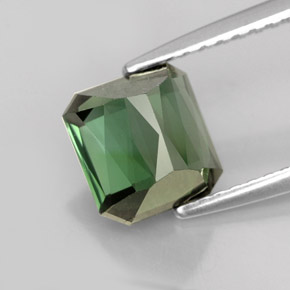 Turmalina verde natural 2,07ct, corte esmeralda, VVS