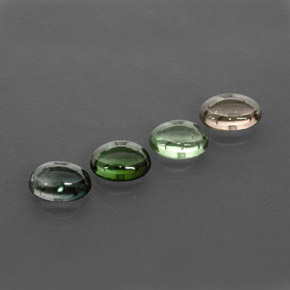 Pedras preciosas de turmalina multicolorido natural de  ct, corte oval, transparente
