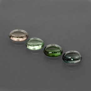 Pedras preciosas de turmalina multicolorido natural de  ct, corte oval, transparente