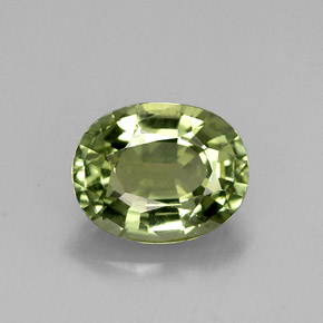Turmalina verde natural 1,41ct, corte oval, VVS