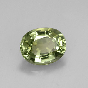 Turmalina verde natural 1,41ct, corte oval, VVS