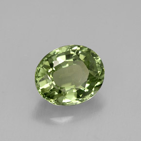 Turmalina verde natural 1,39ct, corte oval, VVS