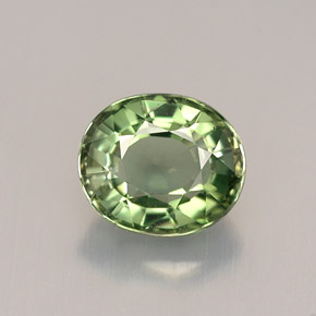 Turmalina verde natural 1,03ct, corte oval, VVS