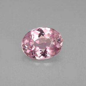 Turmalina rosa natural 1,23ct, corte oval, VVS-VS