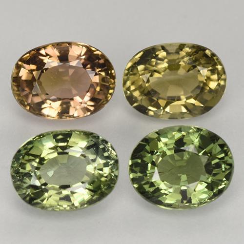 Pedras preciosas de turmalina multicolorido natural de 2,63 ct, corte oval, VVS-VS