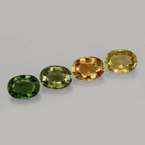 Pedras preciosas de turmalina multicolorido natural de  ct, corte oval, VVS-VS