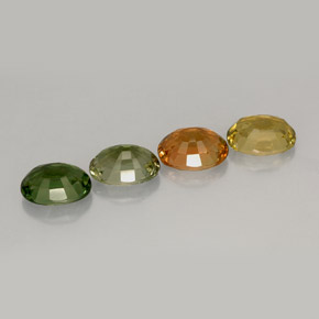 Pedras preciosas de turmalina multicolorido natural de  ct, corte oval, VVS-VS