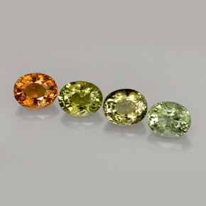 Pedras preciosas de turmalina multicolorido natural de 3,12 ct, corte oval, VVS-VS