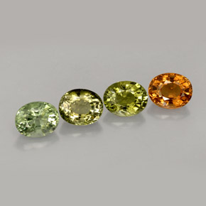 Pedras preciosas de turmalina multicolorido natural de 3,12 ct, corte oval, VVS-VS