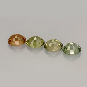 Pedras preciosas de turmalina multicolorido natural de 3,12 ct, corte oval, VVS-VS