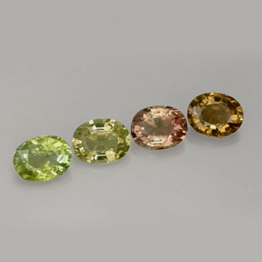 Pedras preciosas de turmalina multicolorido natural de 3,02 ct, corte oval, VVS-VS