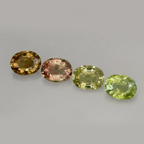 Pedras preciosas de turmalina multicolorido natural de 3,02 ct, corte oval, VVS-VS