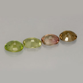 Pedras preciosas de turmalina multicolorido natural de 3,02 ct, corte oval, VVS-VS