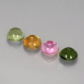 Pedras preciosas de turmalina multicolorido natural de  ct, corte redondo, transparente
