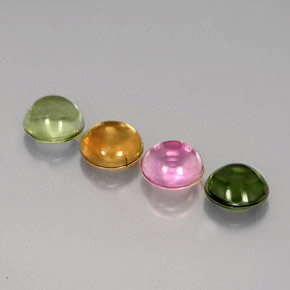 Pedras preciosas de turmalina multicolorido natural de  ct, corte redondo, transparente