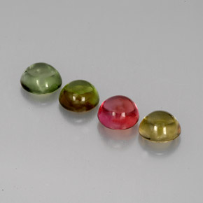 Pedras preciosas de turmalina multicolorido natural de  ct, corte redondo, transparente