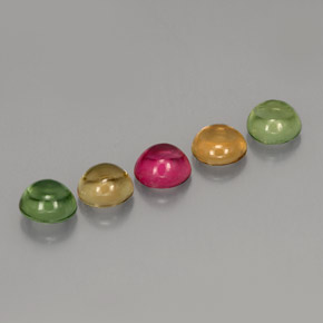 Pedras preciosas de turmalina multicolorido natural de  ct, corte redondo, transparente