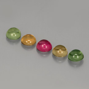 Pedras preciosas de turmalina multicolorido natural de  ct, corte redondo, transparente