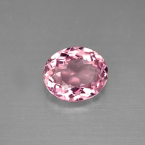 Turmalina rosa natural 1,48ct, corte oval, VVS-VS