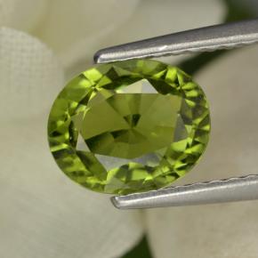 Turmalina verde natural 1,28ct, corte oval, VVS-VS