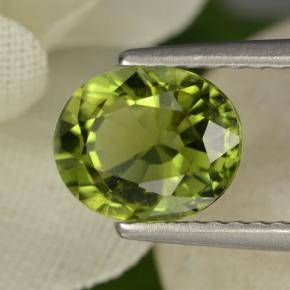 Turmalina verde natural 1,28ct, corte oval, VVS-VS