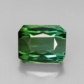 Turmalina verde natural 1,96ct, corte esmeralda, VVS-VS