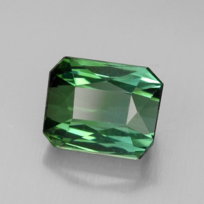 Turmalina verde natural 1,96ct, corte esmeralda, VVS-VS