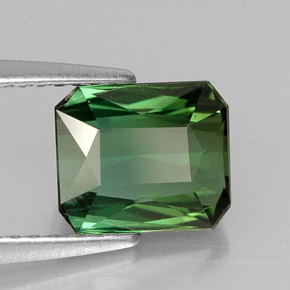 Turmalina verde natural 1,85ct, corte esmeralda, VVS