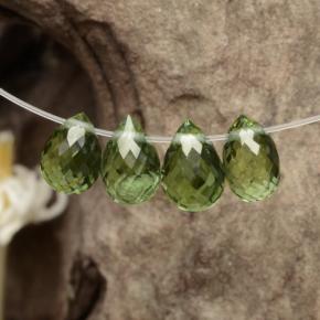 Pedras preciosas de turmalina verde natural de 2,12 ct, briolete, VVS-VS
