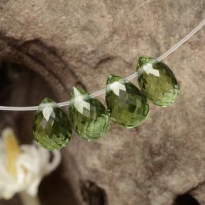 Pedras preciosas de turmalina verde natural de 2,12 ct, briolete, VVS-VS