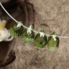 Pedras preciosas de turmalina verde natural de 2,12 ct, briolete, VVS-VS
