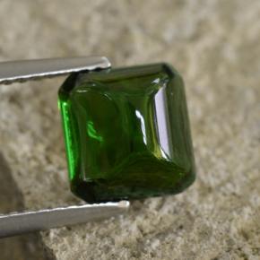 Turmalina verde natural 2,86ct, corte esmeralda, translúcido