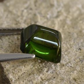 Turmalina verde natural 2,86ct, corte esmeralda, translúcido