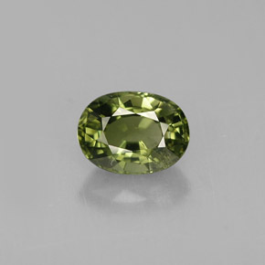 Turmalina verde natural 1,04ct, corte oval, VS