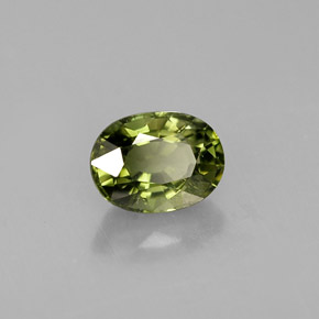 Turmalina verde natural 1,04ct, corte oval, VS