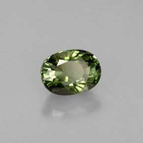 Turmalina verde natural 1,13ct, corte oval, VVS