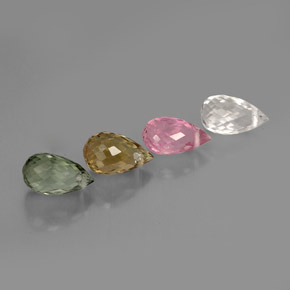 Pedras preciosas de turmalina multicolorido natural de  ct, briolete, VVS-VS