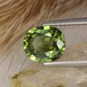 Turmalina verde natural 1,20ct, corte oval, VVS