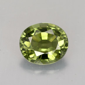 Turmalina verde natural 1,33ct, corte oval, VVS
