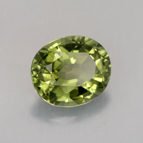 Turmalina verde natural 1,33ct, corte oval, VVS