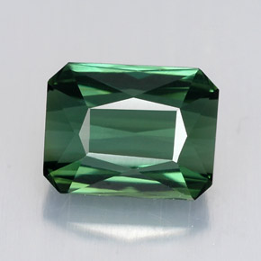 Turmalina verde natural 2,08ct, corte esmeralda, VVS
