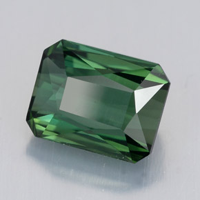 Turmalina verde natural 2,08ct, corte esmeralda, VVS
