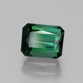 Turmalina verde natural 1,14ct, corte esmeralda, VVS